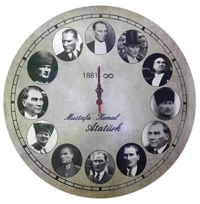 Atatürk Saati Dekoratif Ürün 45x45cm