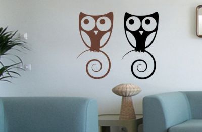 Baykuşlar Dekoratif Duvar Stickeri