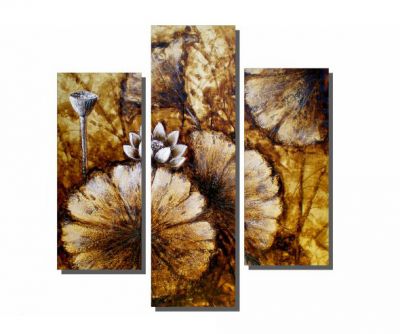 Dekoratif Kahverengi Çiçek Tablosu