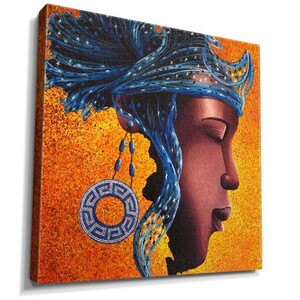 Modern afrika temalı kadın tablosu - 1