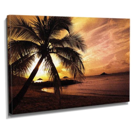 Palmiye ağaçlı canvas tablo