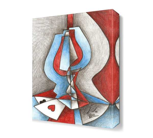 Poker Kağıtları Canvas Tablo