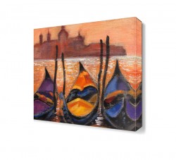 Renkli Üç Kayık Canvas Tablo