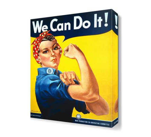 Rosie the Riveter Canvas Tablo