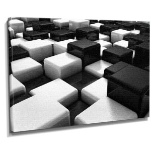 Dekorsevgisi - Siyah Beyaz Kare Tablosu