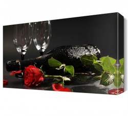 Şarap Gül Canvas Tablo