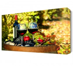 Şarap Üzüm ve Nar Canvas Tablo