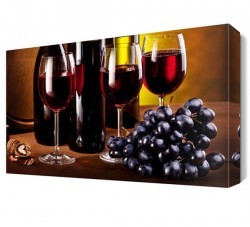 Şarap ve Üzüm Canvas Tablo (1)