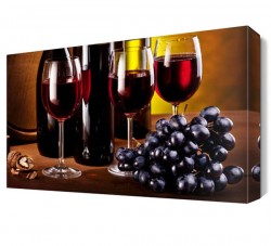 Şarap ve Üzüm Canvas Tablo