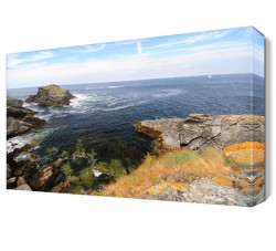 Kayalıklar ve Deniz Manzarası Canvas Tablo