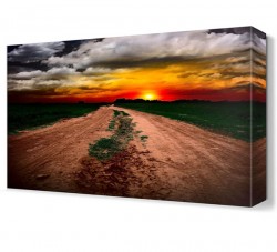 Bulutlar ve Güneş Manzarası Canvas Tablo