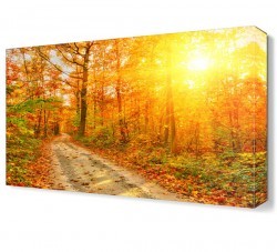 Sonbahar Yapraklı Canvas Tablo (1)