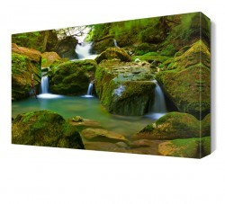 Göle Akan Su Manzarası Canvas Tablo (1)