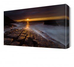 Akşam Güneşi Deniz Manzarası Canvas Tablo (1)