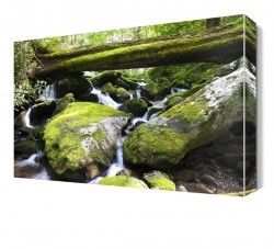 Kayalıklardan Akan Su Canvas Tablo (1)