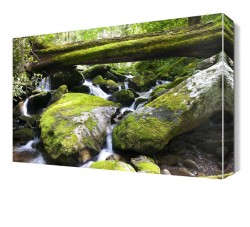 Kayalıklardan Akan Su Canvas Tablo