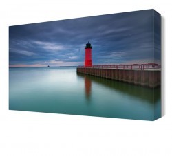 Köprü ve Deniz Feneri Canvas Tablo (1)