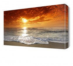 Dalga ve Güneş Manzarası Canvas Tablo