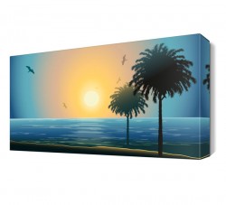 Kumsal ve Ağaç Canvas Tablo