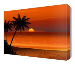 Kumsal Akşam Güneşi Canvas Tablo