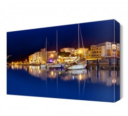 Gece Deniz ve Kayık Manzarası Canvas Tablo