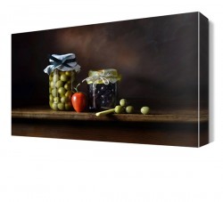 Yeşil ve Siyah Zeytin Canvas Tablo
