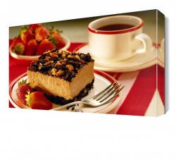 Cevizli Kek ve Kahve Canvas Tablo
