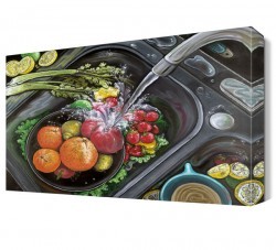 Yıkanan Meyveler Canvas Tablo (1)