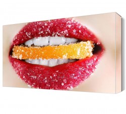 Şekerli Dudak Canvas Tablo