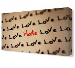 Aşk ve Nefret Canvas Tablo