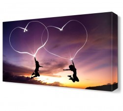 Uçan Kalpler Canvas Tablo (1)
