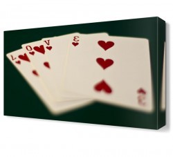 Love Poker Yazısı Canvas Tablo (1)