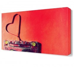 Kalp Şekilli Çanta Canvas Tablo (1)