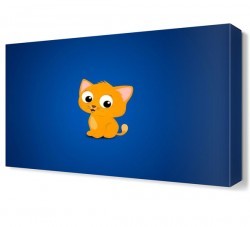 Sevimli Oyuncak Kedi Canvas Tablo (1)