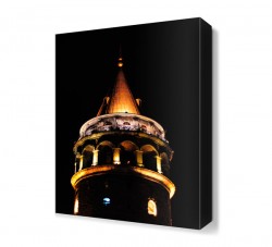 Galata Kulesi Gece Manzarası Canvas Tablo