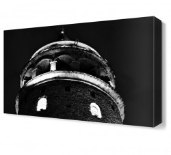 Galata Kulesi Siyah Beyaz Canvas Tablo (1)