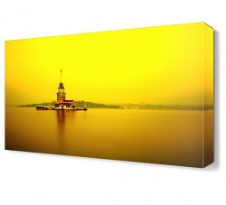 Renkli Kız Kulesi Canvas Tablo