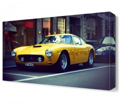 Sarı Ferrari Canvas Tablo