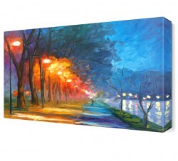 Işıklı Yol Canvas Tablo (1)