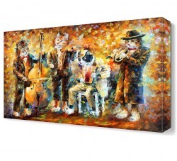 Kedilerin Müziği Canvas Tablo (1)