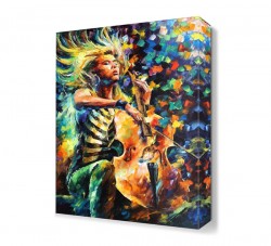 Müzisyen Kız Canvas Tablo