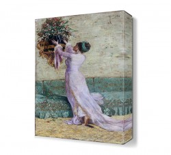 Vazo Yerleştiren Kız Canvas Tablo