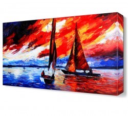 Akşamüstü Deniz Canvas Tablo (1)