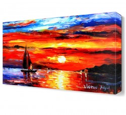Turuncu Günbatımı Canvas Tablo