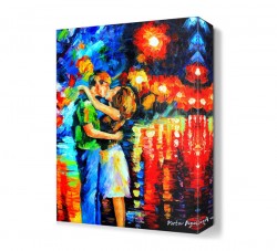 Victor Figol Aşık Öpücüğü Canvas Tablo
