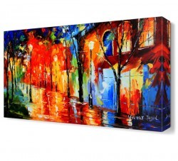 Sokak Lambalarının Sihiri Canvas Tablo (1)