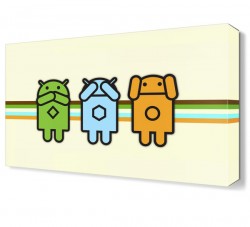 Üç Maymun Canvas Tablo