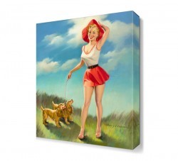 Harry Ekman Köpekli Kız Canvas Tablo (1)