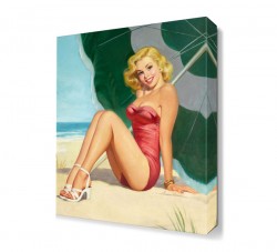 Güneşlenen Kız Canvas Tablo