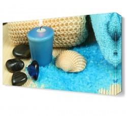 Mavi Mum Deniz Kabuğu Canvas Tablo (1)